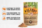 Kolanut Energy Powder by Bissy - West African superfood natural caffeine to boost brain waves, theobromine to open the lungs, more oxygen flow to the muscles